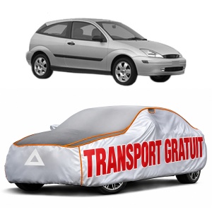 Husa Prelata Antigrindina Auto FORD FOCUS I (DAW, DBW) din 1998-2007, Protectie auto contra intemperiilor la grindina, Waterproof, 4x Stickere auto FORD