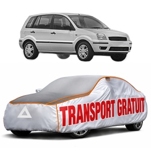 Husa Prelata Antigrindina Auto FORD FUSION (JU_) din 2002-2012, Protectie auto contra intemperiilor la grindina, Waterproof, 4x Stickere auto FORD