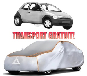 Husa Prelata Antigrindina Auto FORD KA (RB_) din 1996-2008, Protectie auto contra intemperiilor la grindina, Waterproof, 4x Stickere auto FORD
