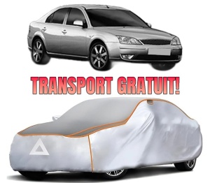 Husa Prelata Antigrindina Auto FORD MONDEO III Saloon (B4Y) din 2000-2007, Protectie auto contra intemperiilor la grindina, Waterproof, 4x Stickere auto FORD