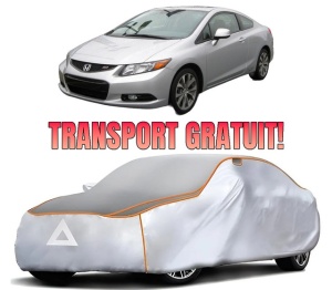 Husa Prelata Antigrindina Auto HONDA CIVIC IX Coupe din 2014, Protectie auto contra intemperiilor la grindina, Waterproof, 4x Stickere auto HONDA