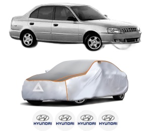 Husa Prelata Antigrindina Auto HYUNDAI ACCENT II Saloon (LC) din 2000-2005, Protectie auto contra intemperiilor la grindina, Waterproof, 4x Stickere auto HYUNDAI - Img 2