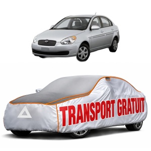 Husa Prelata Antigrindina Auto HYUNDAI ACCENT III Saloon (MC) din 2005-2010, Protectie auto contra intemperiilor la grindina, Waterproof, 4x Stickere auto HYUNDAI
