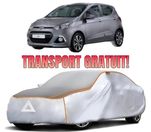 Husa Prelata Antigrindina Auto HYUNDAI i10 II (BA, IA) din 2013-2019, Protectie auto contra intemperiilor la grindina, Waterproof, 4x Stickere auto HYUNDAI