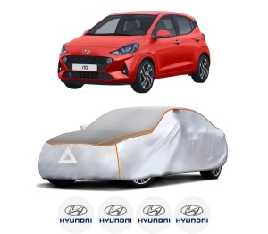 Husa Prelata Antigrindina Auto HYUNDAI i10 III (AC3, AI3) din 2019-2020, Protectie auto contra intemperiilor la grindina, Waterproof, 4x Stickere auto HYUNDAI - Img 2
