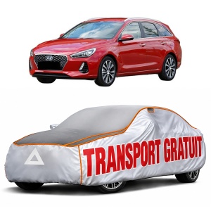Husa Prelata Antigrindina Auto HYUNDAI i30 Estate (PDE) din 2017-2020, Protectie auto contra intemperiilor la grindina, Waterproof, 4x Stickere auto HYUNDAI
