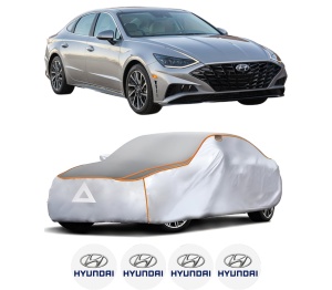 Husa Prelata Antigrindina Auto HYUNDAI SONATA VIII (DN8) din 2020, Protectie auto contra intemperiilor la grindina, Waterproof, 4x Stickere auto HYUNDAI - Img 2