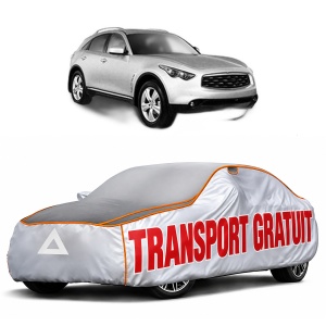 Husa Prelata Antigrindina Auto INFINITI FX din 2003-2013, Protectie auto contra intemperiilor la grindina, Waterproof, 4x Stickere auto INFINITI