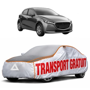 Husa Prelata Antigrindina Auto MAZDA 2 Hatchback (KB) din 2022, Protectie auto contra intemperiilor la grindina, Waterproof, 4x Stickere auto MAZDA