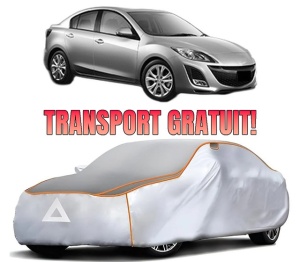 Husa Prelata Antigrindina Auto MAZDA 3 Saloon (BL) din 2008-2014, Protectie auto contra intemperiilor la grindina, Waterproof, 4x Stickere auto MAZDA
