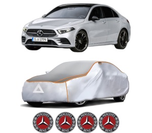 Husa Prelata Antigrindina Auto MERCEDES-BENZ A-CLASS Saloon (V177) din 2018-2022, Protectie auto contra intemperiilor la grindina, Waterproof, 4x Stickere auto MERCEDES-BENZ - Img 2