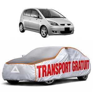 Husa Prelata Antigrindina Auto MITSUBISHI COLT VI (Z3_A, Z2_A) din 2004-2012, Protectie auto contra intemperiilor la grindina, Waterproof, 4x Stickere auto MITSUBISHI