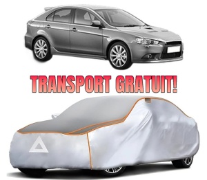 Husa Prelata Antigrindina Auto MITSUBISHI LANCER VIII Sportback (CX_A) din 2008-2010, Protectie auto contra intemperiilor la grindina, Waterproof, 4x Stickere auto MITSUBISHI