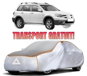 Husa Prelata Antigrindina Auto MITSUBISHI OUTLANDER I (CU_W) din 2001-2007, Protectie auto contra intemperiilor la grindina, Waterproof, 4x Stickere auto MITSUBISHI