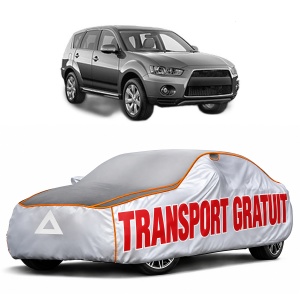 Husa Prelata Antigrindina Auto MITSUBISHI OUTLANDER III (GG_W, GF_W, ZJ, ZL, ZK) din 2012-2022, Protectie auto contra intemperiilor la grindina, Waterproof, 4x Stickere auto MITSUBISHI