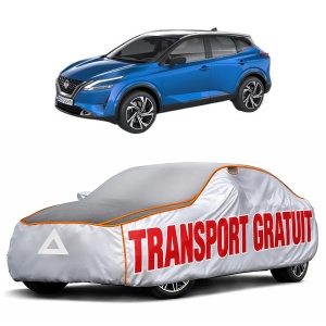 Husa Prelata Antigrindina Auto NISSAN QASHQAI III (J12) din 2021-2022, Protectie auto contra intemperiilor la grindina, Waterproof, 4x Stickere auto NISSAN