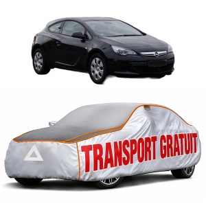 Husa Prelata Antigrindina Auto OPEL ASTRA J GTC din 2011-2018, Protectie auto contra intemperiilor la grindina, Waterproof, 4x Stickere auto OPEL