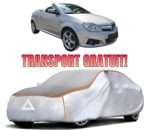 Husa Prelata Antigrindina Auto OPEL TIGRA TwinTop (X04) din 2004-2010, Protectie auto contra intemperiilor la grindina, Waterproof, 4x Stickere auto OPEL