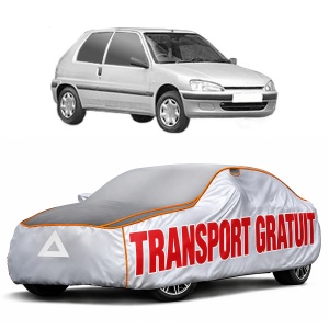 Husa Prelata Antigrindina Auto PEUGEOT 106 II (1A_, 1C_) din 1996-2004, Protectie auto contra intemperiilor la grindina, Waterproof, 4x Stickere auto PEUGEOT