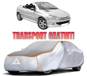 Husa Prelata Antigrindina Auto PEUGEOT 206 CC (2D) din 2000-2007, Protectie auto contra intemperiilor la grindina, Waterproof, 4x Stickere auto PEUGEOT