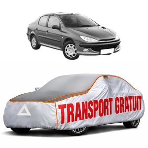 Husa Prelata Antigrindina Auto PEUGEOT 206 Saloon din 2007-2008, Protectie auto contra intemperiilor la grindina, Waterproof, 4x Stickere auto PEUGEOT