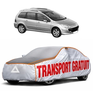 Husa Prelata Antigrindina Auto PEUGEOT 307 SW (3H) din 2002-2009, Protectie auto contra intemperiilor la grindina, Waterproof, 4x Stickere auto PEUGEOT