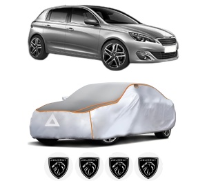 Husa Prelata Antigrindina Auto PEUGEOT 308 II (LB_, LP_, LW_, LH_, L3_) din 2013-2021, Protectie auto contra intemperiilor la grindina, Waterproof, 4x Stickere auto PEUGEOT - Img 2