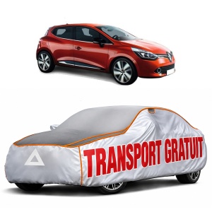 Husa Prelata Antigrindina Auto RENAULT CLIO IV Grandtour (KH_) din 2012-2021, Protectie auto contra intemperiilor la grindina, Waterproof, 4x Stickere auto RENAULT