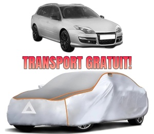 Husa Prelata Antigrindina Auto RENAULT LAGUNA III Grandtour (KT0/1) din 2007-2015, Protectie auto contra intemperiilor la grindina, Waterproof, 4x Stickere auto RENAULT