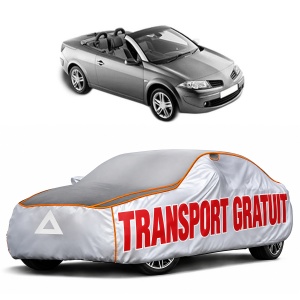 Husa Prelata Antigrindina Auto RENAULT MEGANE II Coupé-Cabriolet (EM0/1_) din 2003-2009, Protectie auto contra intemperiilor la grindina, Waterproof, 4x Stickere auto RENAULT