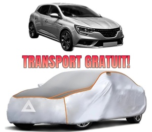 Husa Prelata Antigrindina Auto RENAULT MEGANE IV Hatchback (B9A/M/N_) din 2015-2021, Protectie auto contra intemperiilor la grindina, Waterproof, 4x Stickere auto RENAULT