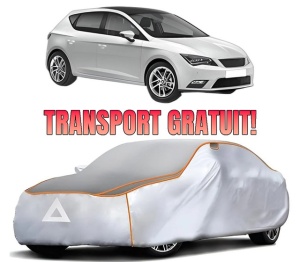Husa Prelata Antigrindina Auto SEAT LEON (5F1) din 2012-2020, Protectie auto contra intemperiilor la grindina, Waterproof, 4x Stickere auto SEAT