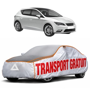 Husa Prelata Antigrindina Auto SEAT LEON (5F1) din 2012-2020, Protectie auto contra intemperiilor la grindina, Waterproof, 4x Stickere auto SEAT