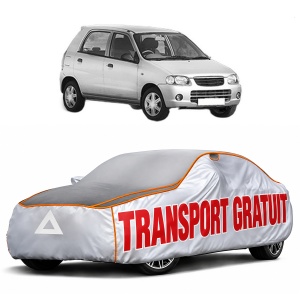 Husa Prelata Antigrindina Auto SUZUKI ALTO VI (FF, HA24_) din 2002-2008, Protectie auto contra intemperiilor la grindina, Waterproof, 4x Stickere auto SUZUKI