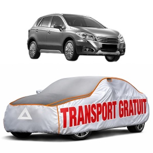 Husa Prelata Antigrindina Auto SUZUKI SX4 S-CROSS (JY) din 2013-2022, Protectie auto contra intemperiilor la grindina, Waterproof, 4x Stickere auto SUZUKI