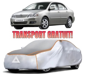 Husa Prelata Antigrindina Auto TOYOTA COROLLA Saloon (_E12_) din 2001-2008, Protectie auto contra intemperiilor la grindina, Waterproof, 4x Stickere auto TOYOTA