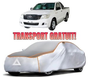 Husa Prelata Antigrindina Auto TOYOTA HILUX VIII Platform/Chassis (_N1_) din 2015, Protectie auto contra intemperiilor la grindina, Waterproof, 4x Stickere auto TOYOTA