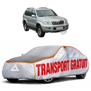 Husa Prelata Antigrindina Auto TOYOTA LAND CRUISER PRADO (_J12_) din 2002-2010, Protectie auto contra intemperiilor la grindina, Waterproof, 4x Stickere auto TOYOTA