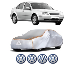 Husa Prelata Antigrindina Auto Volskwagen BORA I (1J2) din 1998-2013, Protectie auto contra intemperiilor la grindina, Waterproof, 4x Stickere auto Volskwagen - Img 2