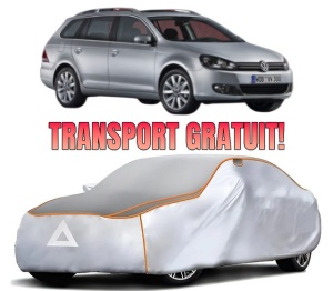 Husa Prelata Antigrindina Auto Volskwagen GOLF VAN VI Variant (AJ5) din 2009-2014, Protectie auto contra intemperiilor la grindina, Waterproof, 4x Stickere auto Volskwagen