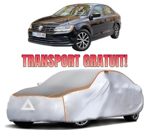 Husa Prelata Antigrindina Auto Volskwagen JETTA VII Saloon (BU3, BU4) din 2017, Protectie auto contra intemperiilor la grindina, Waterproof, 4x Stickere auto Volskwagen