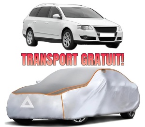 Husa Prelata Antigrindina Auto Volskwagen PASSAT B6 Variant (3C5) din 2005-2011, Protectie auto contra intemperiilor la grindina, Waterproof, 4x Stickere auto Volskwagen