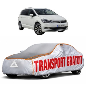 Husa Prelata Antigrindina Auto Volskwagen TOURAN VAN (5T1) din 2020, Protectie auto contra intemperiilor la grindina, Waterproof, 4x Stickere auto Volskwagen