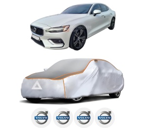Husa Prelata Antigrindina Auto VOLVO S60 III (224) din 2019-2023, Protectie auto contra intemperiilor la grindina, Waterproof, 4x Stickere auto VOLVO - Img 2
