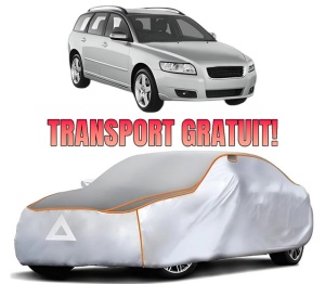Husa Prelata Antigrindina Auto VOLVO V50 (545) din 2003-2012, Protectie auto contra intemperiilor la grindina, Waterproof, 4x Stickere auto VOLVO
