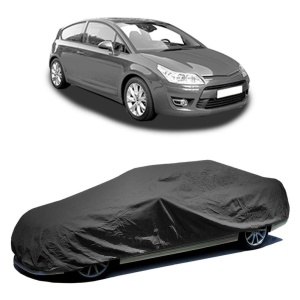 Husa prelata auto pentru CITROEN C4 Coupe (LA_) 2004 - 2011, culoare negru, material textil impermeabil, rezistanta la intemperii praf UV, CARPASSION Husa Protectie - Img 2