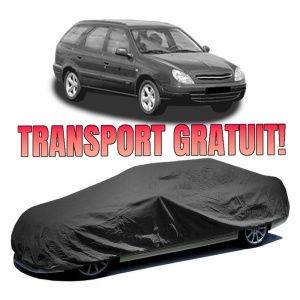 Husa prelata auto pentru CITROEN XSARA Break (N2) 1997 - 2005, culoare negru, material textil impermeabil, rezistanta la intemperii praf UV, CARPASSION Husa Protectie