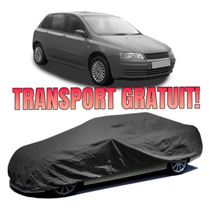 Husa prelata auto pentru FIAT STILO (192_) 2001 - 2007, culoare negru, material textil impermeabil, rezistanta la intemperii praf UV, CARPASSION Husa Protectie