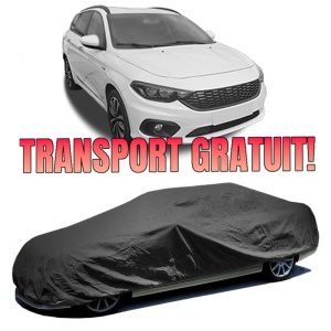 Husa prelata auto pentru FIAT TIPO Estate (356_, 357_) 2016 - 2020, culoare negru, material textil impermeabil, rezistanta la intemperii praf UV, CARPASSION Husa Protectie