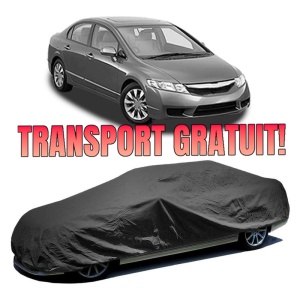 Husa prelata auto pentru HONDA CIVIC IX Saloon (FB) 2011 - 2016, culoare negru, material textil impermeabil, rezistanta la intemperii praf UV, CARPASSION Husa Protectie